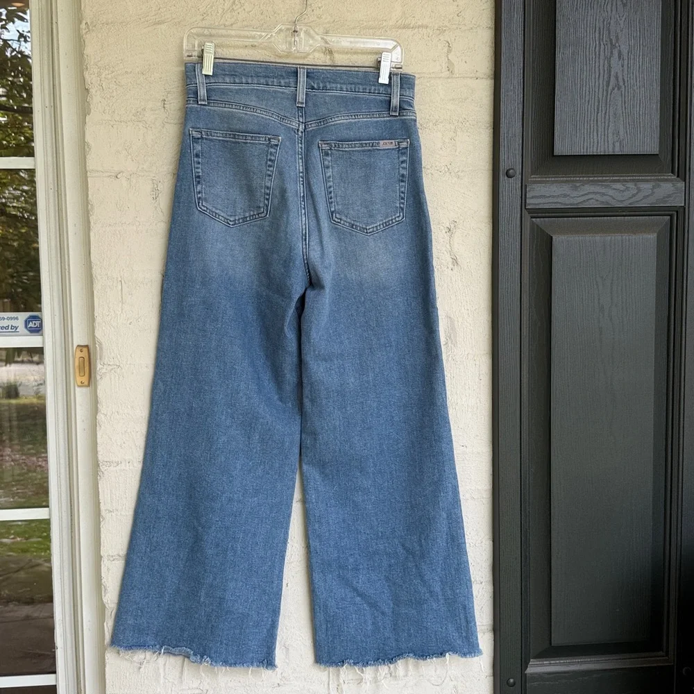 Joe’s Jeans High-Rise BTW Wide Leg Raw Hem Jeans Waist 28 - Picture 5 of 12